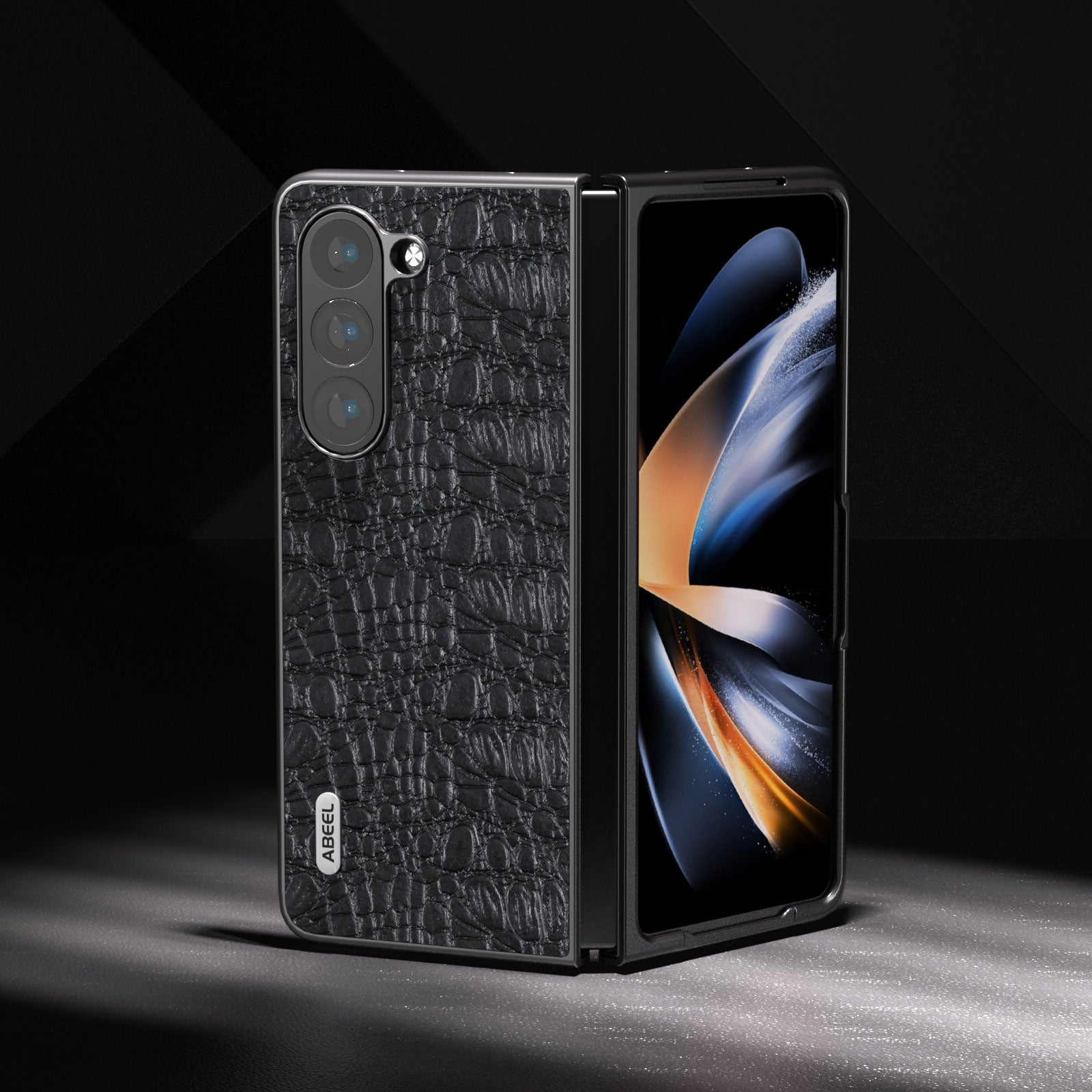 ABEEL til Samsung Galaxy Z Fold5 5G PC-telefoncover Anti-Slip ægte okselæder belagt telefoncover ABEEL til Samsung Galaxy Z Fold5 5G PC-telefoncover Anti-Slip ægte okselæder belagt telefoncover